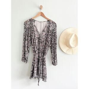 AllSaints | Kaylee Misra Snake Skin Playsuit / Romper | Sz 4